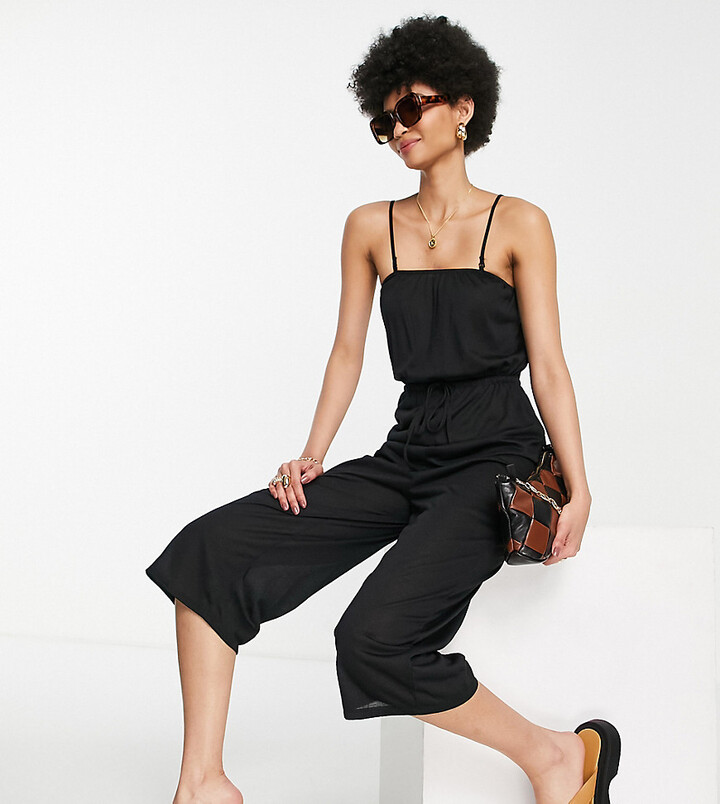 Arbitrage Genre Frank Vero Moda Tall strappy jumpsuit in black - ShopStyle