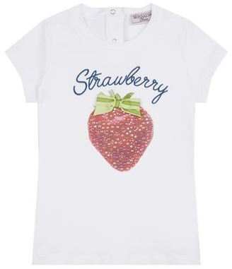 MonnaLisa Gem Strawberry Print T-Shirt