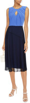 Thumbnail for your product : Paul Smith Pleated Two-tone Georgette Midi Dress