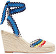 loeffler randall ginny rickracktrimmed canvas wedge espadrilles