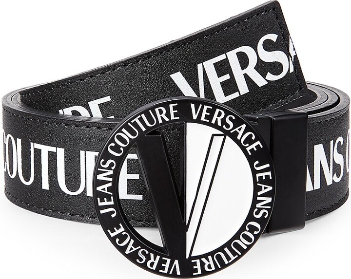 Versace Jeans Couture Logo Reversible Leather Belt - ShopStyle