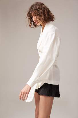 C/Meo White Linen Blazer