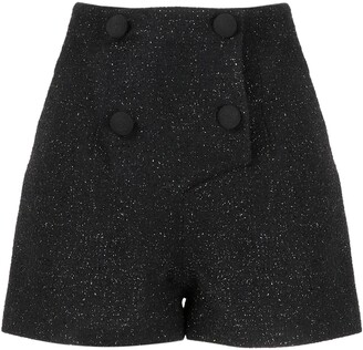 black metallic shorts