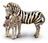 Thumbnail for your product : Jay Strongwater Tabitha & Zane Mother and Baby Zebra Figurine