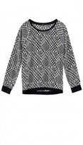 Thumbnail for your product : Tibi Printed Tweed Sweatshirt
