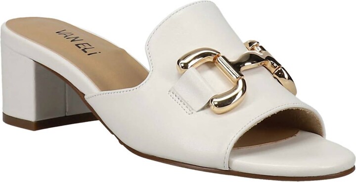 VANELi Women's Oksana Block Heel Sandals In White Nappa