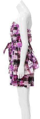 Ali Ro Printed Silk Dress w/ Tags Violet Printed Silk Dress w/ Tags