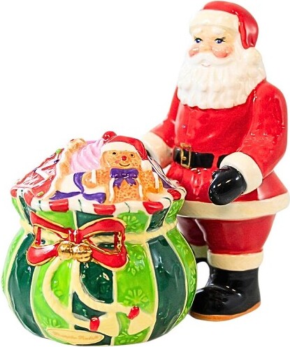 Christopher Radko ChristopherRadko4.5InchSplendidSantaSalt&PepperSetChristmasSaltAndPepperShaker,HomeForTheHoliday(2PC)