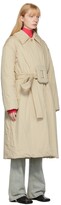 Thumbnail for your product : Acne Studios Beige Belted Padded Coat