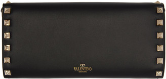 Valentino Black Rockstud Chain Wallet