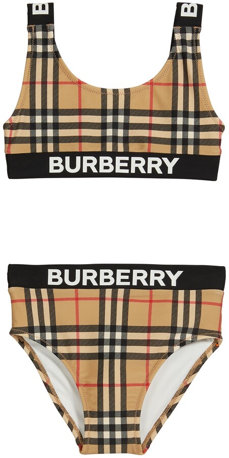 Burberry Girl's Liana Icon Stripe Two-Piece Bikini Set, Size 3-14 -  ShopStyle