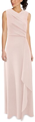 Adrianna Papell Asymmetrical-Neck Gown