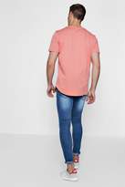 Thumbnail for your product : boohoo Curve Hem Longline MAN Embroidered T-Shirt
