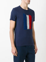 Thumbnail for your product : Moncler flag print T-shirt - men - Cotton/Polyester - S