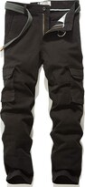 FEDTOSING Mens Casual Cargo Trousers Work Outdoor Combat Military Wild Cotton Bottoms with Multi-Pockets 