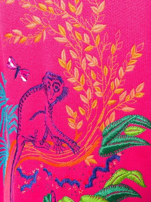 Alanui Jungle Embroidered Fringe Cardigan