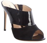 Thumbnail for your product : Alexandre Birman black patent leather and suede pumps