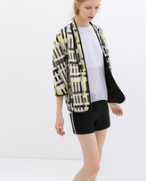 Thumbnail for your product : Zara 29489 Printed Kimono Blazer