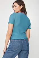 Thumbnail for your product : Cotton On Factorie Short Sleeve Quarter Zip Top