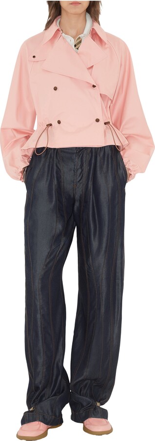 Burberry Tropical Gabardine Hooded Trench Jacket