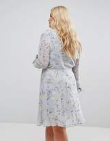 Thumbnail for your product : Alice & You Floral Fit And Flare Skater Dress With Tie Cuff