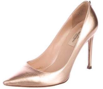 Valentino High-Heel Pointed-Toe Pumps Gold High-Heel Pointed-Toe Pumps