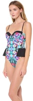Thumbnail for your product : Red Carter Floriculture Peplum One Piece Swimsuit