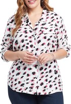 Thumbnail for your product : NIC+ZOE, Plus Size Abstract Leopard Blouse