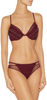 Thumbnail for your product : La Perla Calypso Embellished Low-Rise Stretch-Mesh Briefs