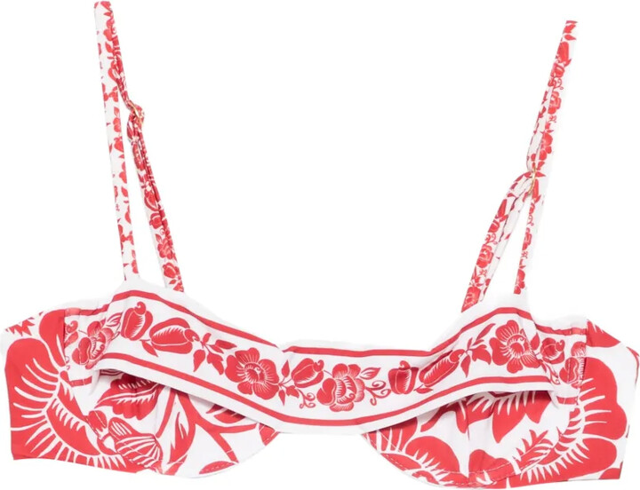 Farm Rio Underwire Floral-Print Bikini Top