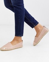 Thumbnail for your product : ASOS DESIGN DESIGN Jacey espadrilles in pink/rose gold