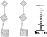 Thumbnail for your product : Haus of Brilliance 14K White Gold 5/8 Cttw Princess Cut Diamond Earrings - White