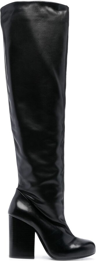 Lemaire Knee-Length Polished-Finish Boots - ShopStyle