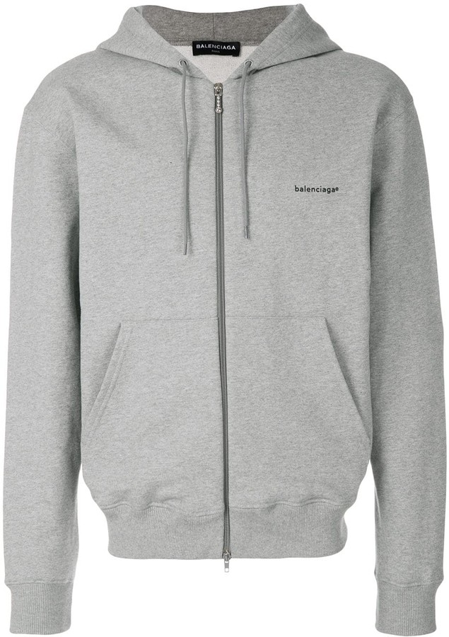 balenciaga hoodie mens grey