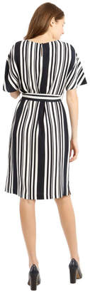 Stripe Flute Sleeve Dress