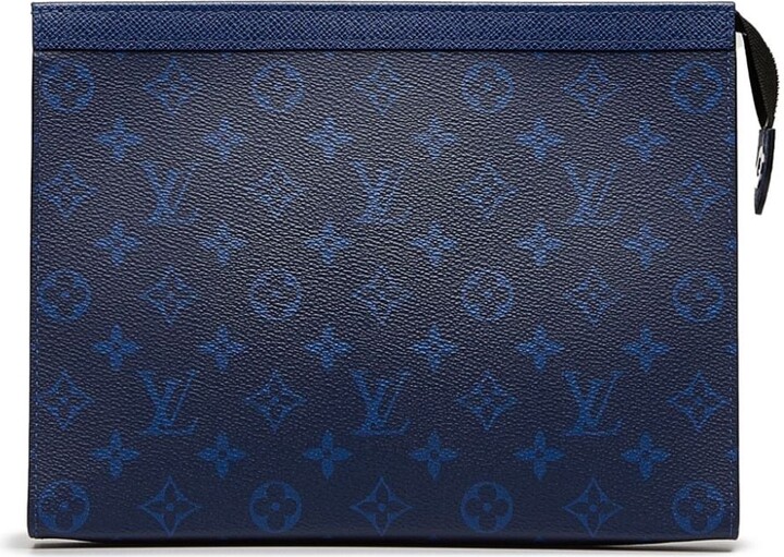 Louis Vuitton Blue Monogram Taigarama Pochette Voyage MM Louis