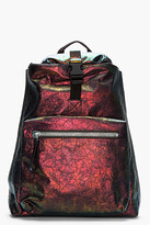 Thumbnail for your product : Lanvin Purple iridescent crinkled backpack & wallet