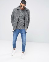 Thumbnail for your product : Selected + Sweat with Crew Neck and Mixed Yarn Detail