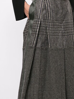 Sacai Check-Print Skirt