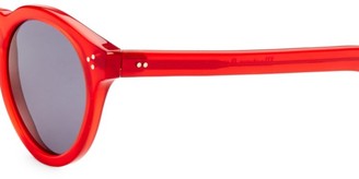 Illesteva Leonard II Red 50mm Oversized Round Sunglasses