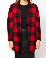 Thumbnail for your product : ASOS CURVE Longline Jacket In Plaid