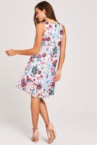 Thumbnail for your product : Little Mistress Ria Floral-Print Frill Shift Dress