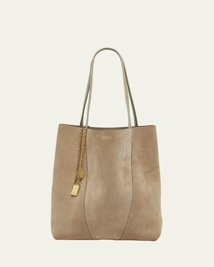 Chloé Spin Medium Tote Bag in Suede