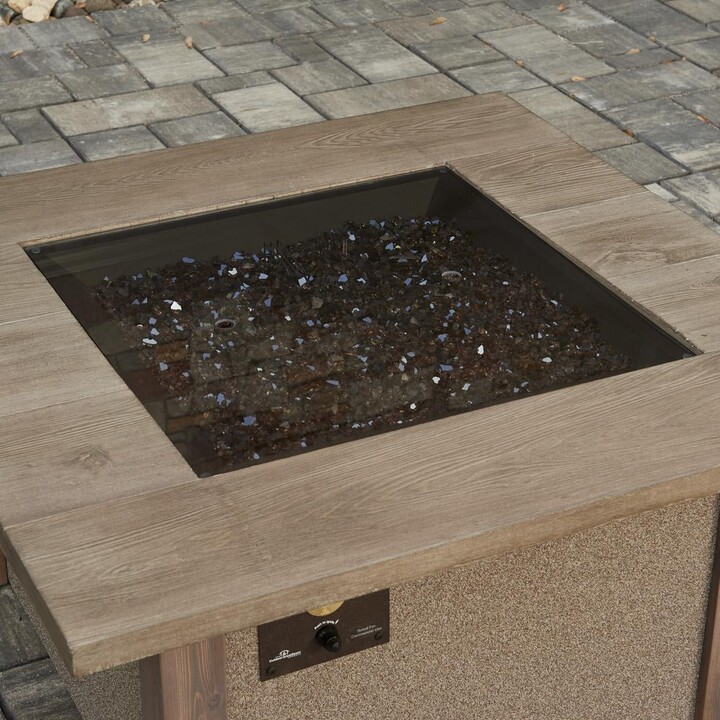 The Outdoor GreatRoom Company 24-inch Square Tempered Glass Fire Pit Burner Cover