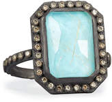 Thumbnail for your product : Armenta Old World Midnight Turquoise & Quartz Doublet Ring with Champagne Diamonds