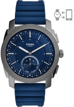 fossil q men's machine steel bracelet hybrid smart watch