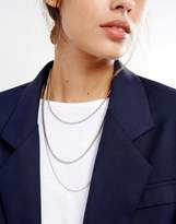 Thumbnail for your product : ASOS Mixed Chain Multirow Necklace