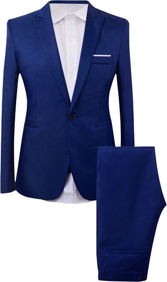 eiuEQIU 2023 Men's Suit Jacket Vest Trousers 3 Pieces with Chest Pocket Plain Versatile Wedding