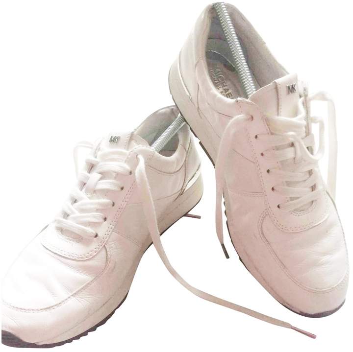 michael kors white leather trainers