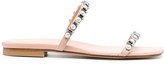 Thumbnail for your product : Stuart Weitzman Aleena Shine pearl-embellished sandals